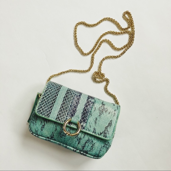 🆕Mimi Green Vegan Snake Skin Belt Bag Fanny Pack - Picture 3 of 8